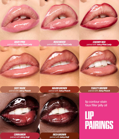 Huda Beauty Lip Contour Lip Stain For 12-Hour Wear