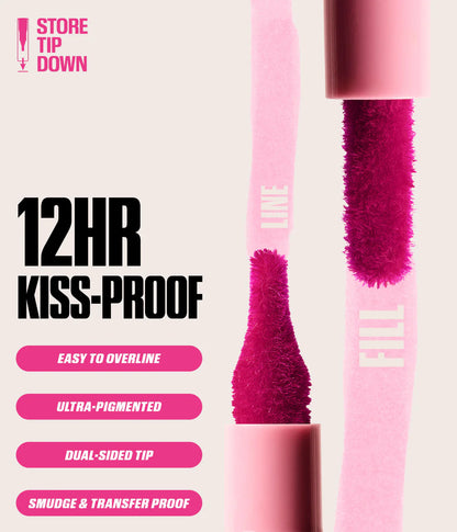 Huda Beauty Lip Contour Lip Stain For 12-Hour Wear