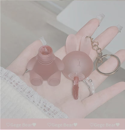 Gege Bear Rabbit Lip Glaze, Matte Velvet Lip Clay Long-lasting Color Non-drying Lipstick