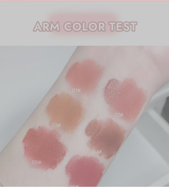 Gege Bear Rabbit Lip Glaze, Matte Velvet Lip Clay Long-lasting Color Non-drying Lipstick