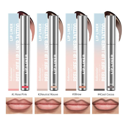Waterproof Lip Liner Peel Off Tattoo Lip-gloss Waterproof Long Lasting Matte Lip Tint