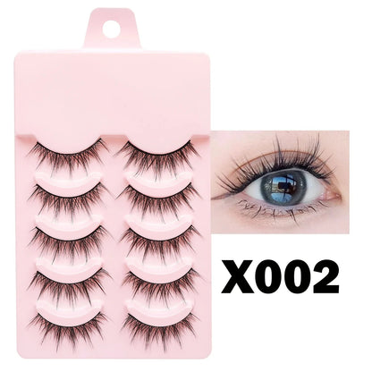 Manga Lashes Soft Natural Eyelashes Thick False Eyelashes Manga Eyelashes Daily Dating Makeup Eyelashes Lashes Wispy
