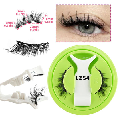 Reusable Magnetic Eyelashes 1 Pair Natural Curly Fluffy Magnetic False Eyelashes No Glue Needed Lashes Makeup with Tweezer Set