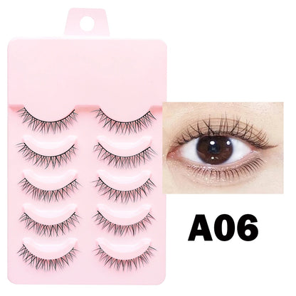 Manga Lashes Soft Natural Eyelashes Thick False Eyelashes Manga Eyelashes Daily Dating Makeup Eyelashes Lashes Wispy
