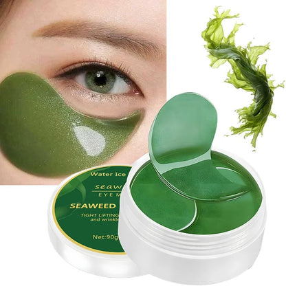 60pcs seaweed hyaluronic acid eye mask to remove dark circles collagen eye patch facial care products