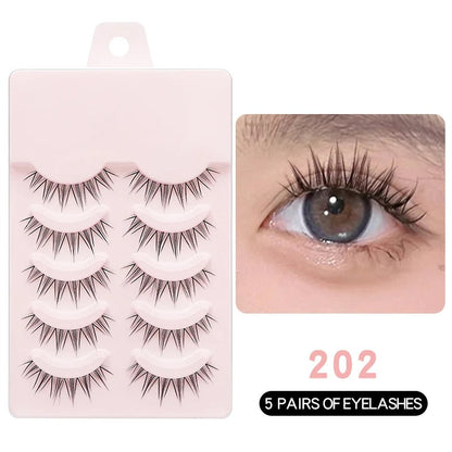 Manga Lashes Soft Natural Eyelashes Thick False Eyelashes Manga Eyelashes Daily Dating Makeup Eyelashes Lashes Wispy