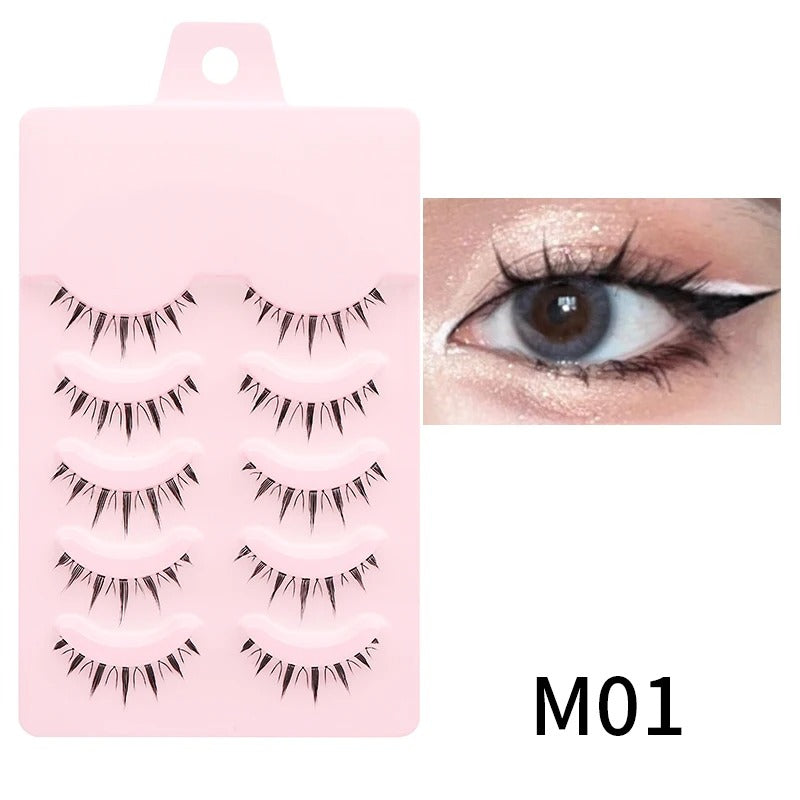 Manga Lashes Soft Natural Eyelashes Thick False Eyelashes Manga Eyelashes Daily Dating Makeup Eyelashes Lashes Wispy