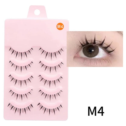 Manga Lashes Soft Natural Eyelashes Thick False Eyelashes Manga Eyelashes Daily Dating Makeup Eyelashes Lashes Wispy