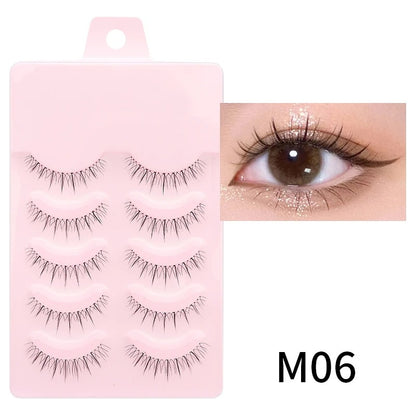 Manga Lashes Soft Natural Eyelashes Thick False Eyelashes Manga Eyelashes Daily Dating Makeup Eyelashes Lashes Wispy