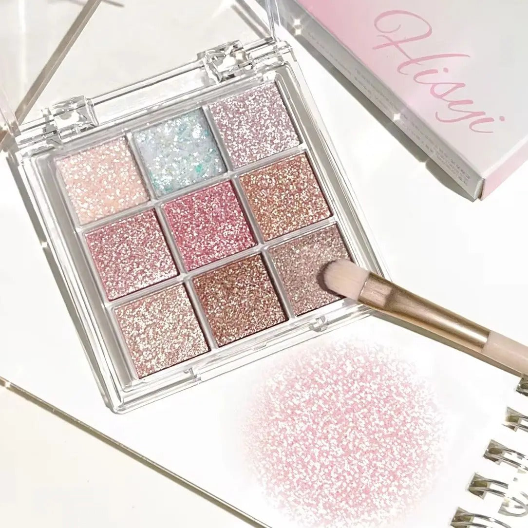 Pearlescent Glitter Highlighter Dazzling Eyeshadow Palette