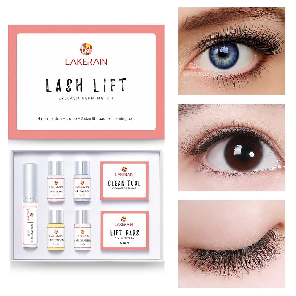 LakeRain Lash Lift Kit Long Lasting Eyelash Lifting Perming Lotion Fixation Glue Curly Lasher Beauty Salon Home Pro Kit