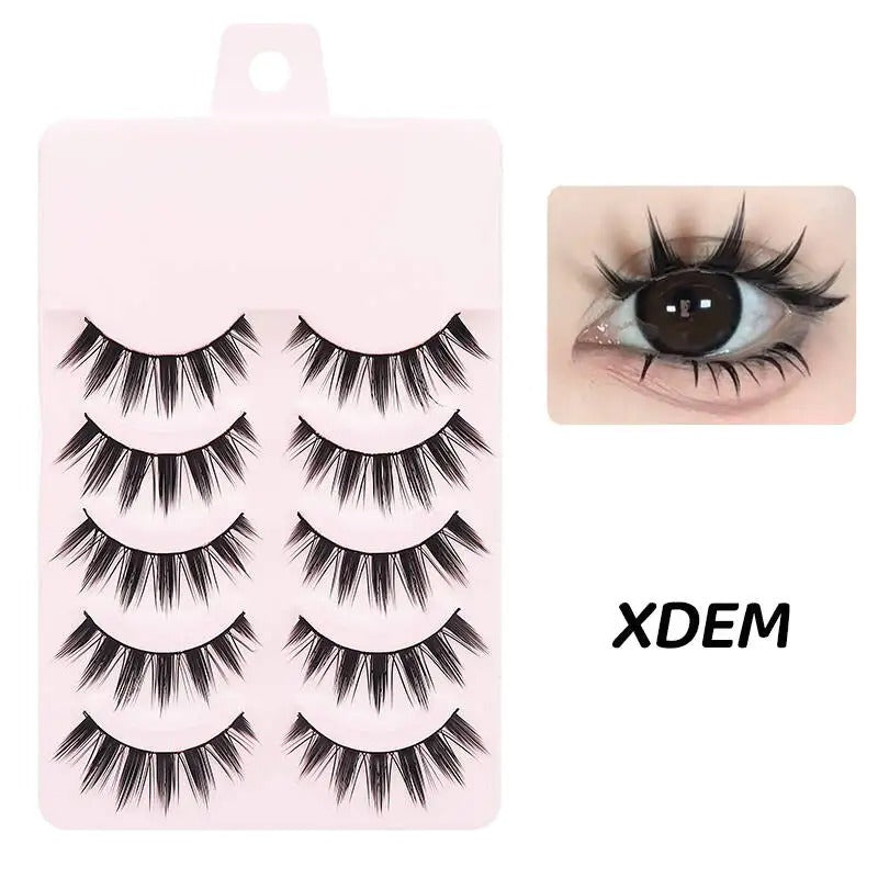 Manga Lashes Soft Natural Eyelashes Thick False Eyelashes Manga Eyelashes Daily Dating Makeup Eyelashes Lashes Wispy