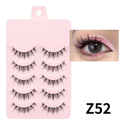 Manga Lashes Soft Natural Eyelashes Thick False Eyelashes Manga Eyelashes Daily Dating Makeup Eyelashes Lashes Wispy