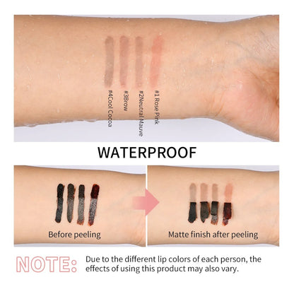 Waterproof Lip Liner Peel Off Tattoo Lip-gloss Waterproof Long Lasting Matte Lip Tint