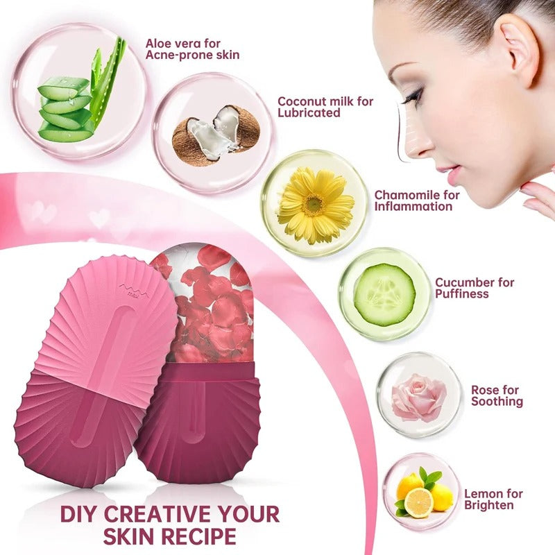 Ice Face Roller Beauty Massage Silicone Ice Mold