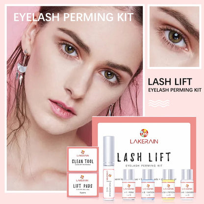LakeRain Lash Lift Kit Long Lasting Eyelash Lifting Perming Lotion Fixation Glue Curly Lasher Beauty Salon Home Pro Kit