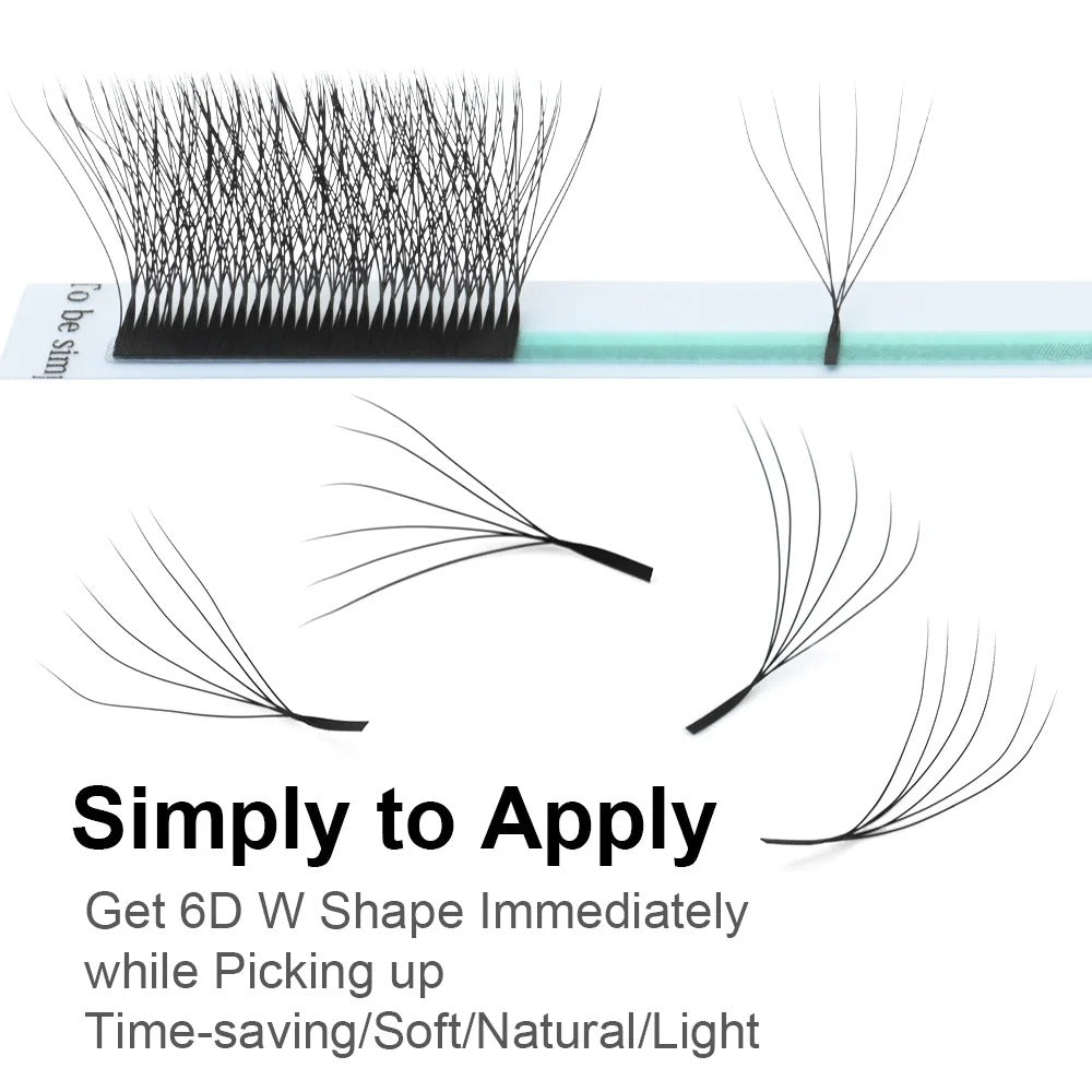 False eyelashes with a comb and application instructions on a white background