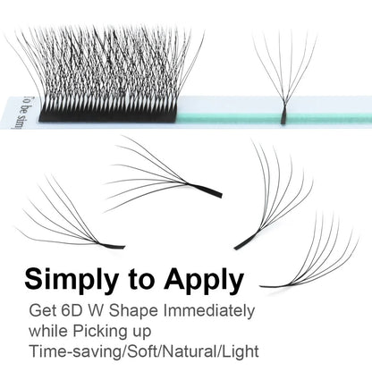 False eyelashes with a comb and application instructions on a white background