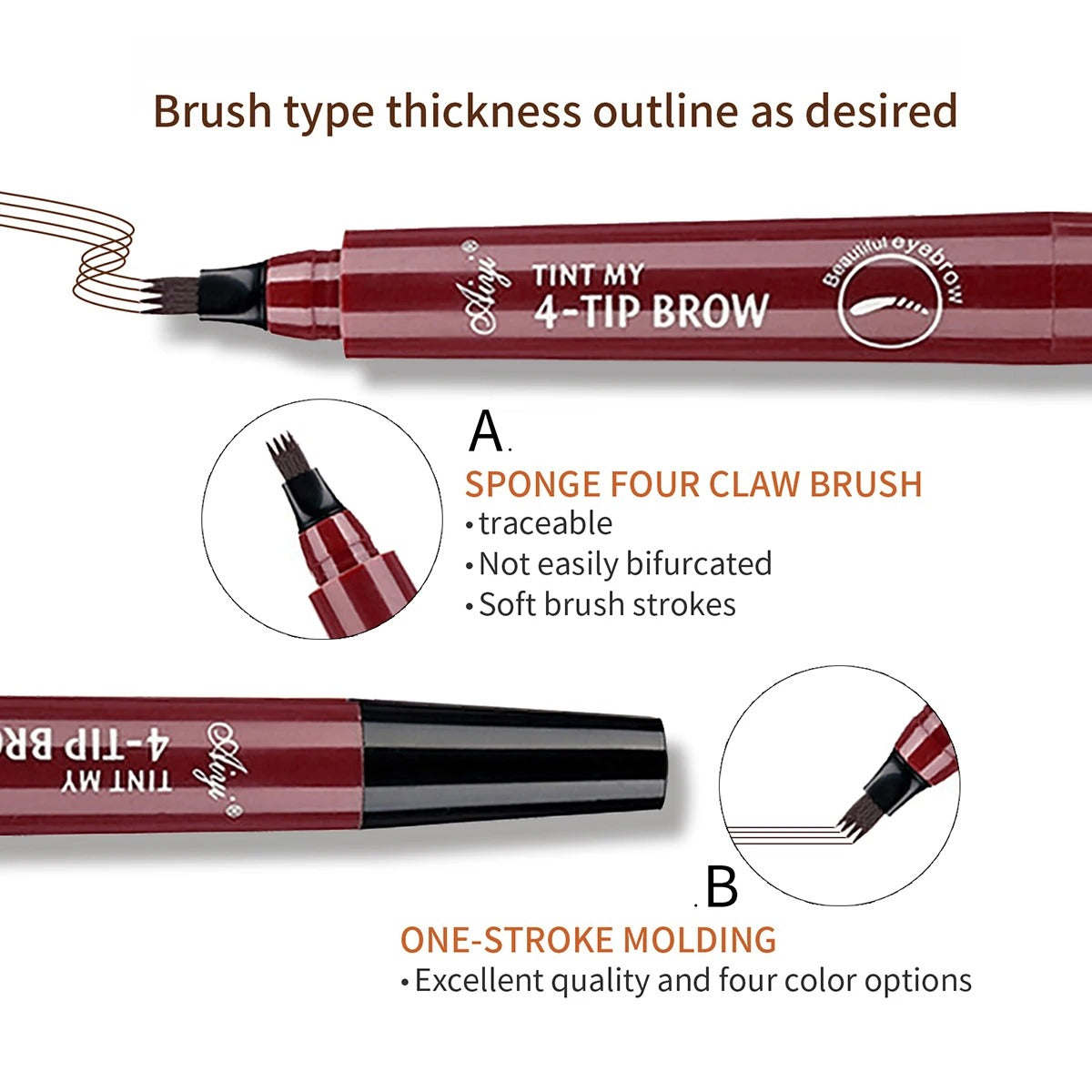 4 Fork Microblading Eyebrow Pencil