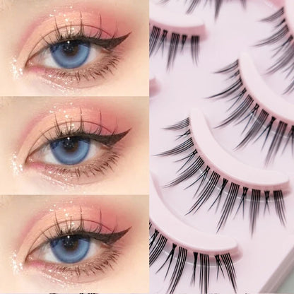 Manga Lashes Soft Natural Eyelashes Thick False Eyelashes Manga Eyelashes Daily Dating Makeup Eyelashes Lashes Wispy