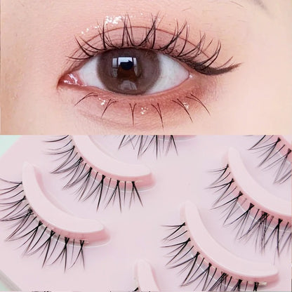 Manga Lashes Soft Natural Eyelashes Thick False Eyelashes Manga Eyelashes Daily Dating Makeup Eyelashes Lashes Wispy