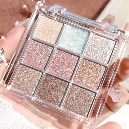 Pearlescent Glitter Highlighter Dazzling Eyeshadow Palette