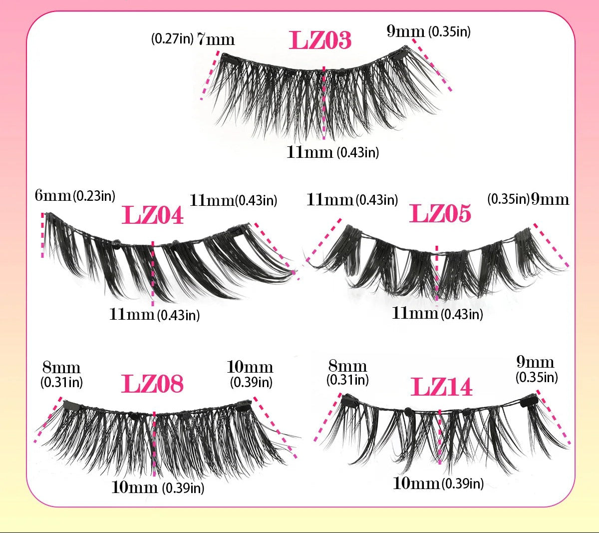 Reusable Magnetic Eyelashes 1 Pair Natural Curly Fluffy Magnetic False Eyelashes No Glue Needed Lashes Makeup with Tweezer Set