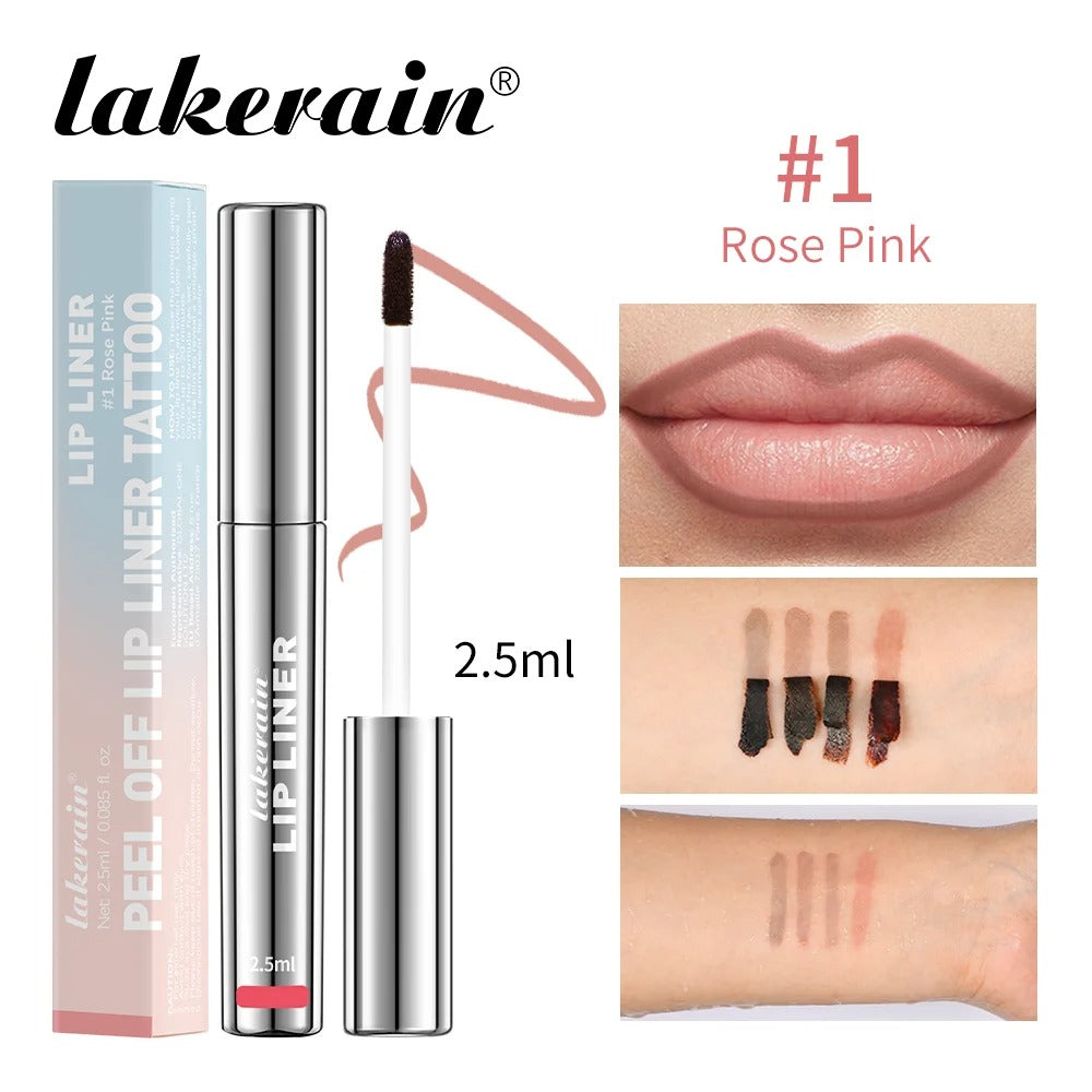 Waterproof Lip Liner Peel Off Tattoo Lip-gloss Waterproof Long Lasting Matte Lip Tint