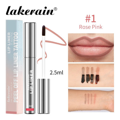 Waterproof Lip Liner Peel Off Tattoo Lip-gloss Waterproof Long Lasting Matte Lip Tint